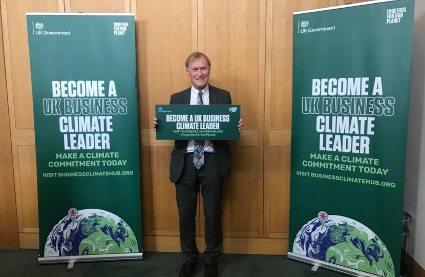 Sir David supports businesses commit to net zero carbon emissions